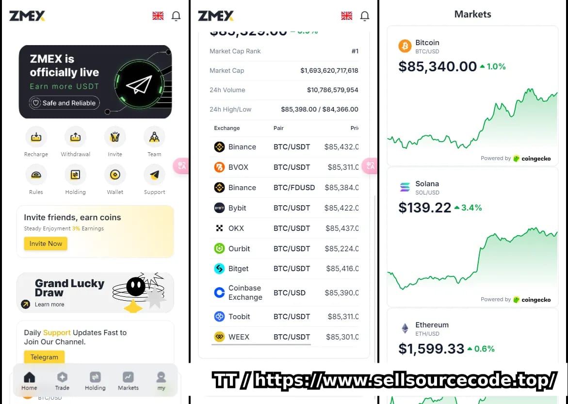 AI量化交易系统海外版源码/高颜值UI界面+区块链行情集成