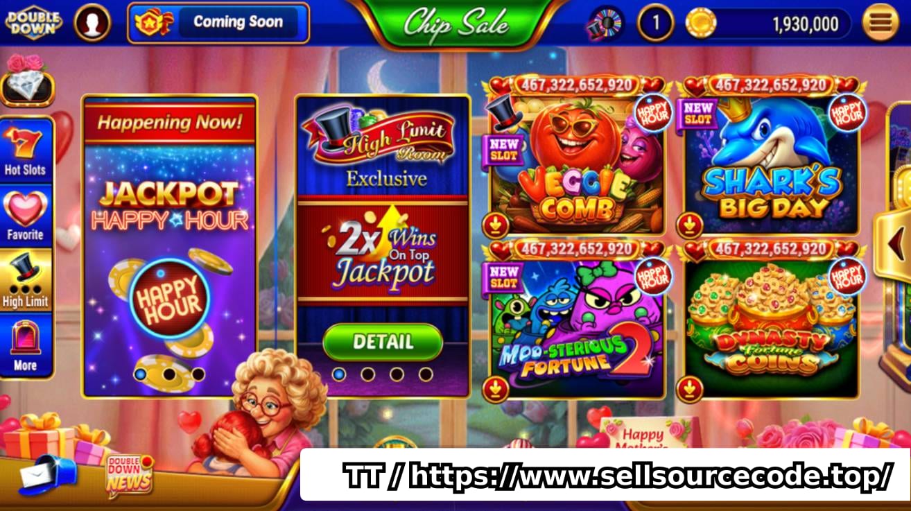 DoubleDown Casino完整slots源码/HTML5老虎机游戏引擎+服务端+数学模型/大厂企业级上架产品